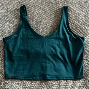 Teal Cropped Tank Top